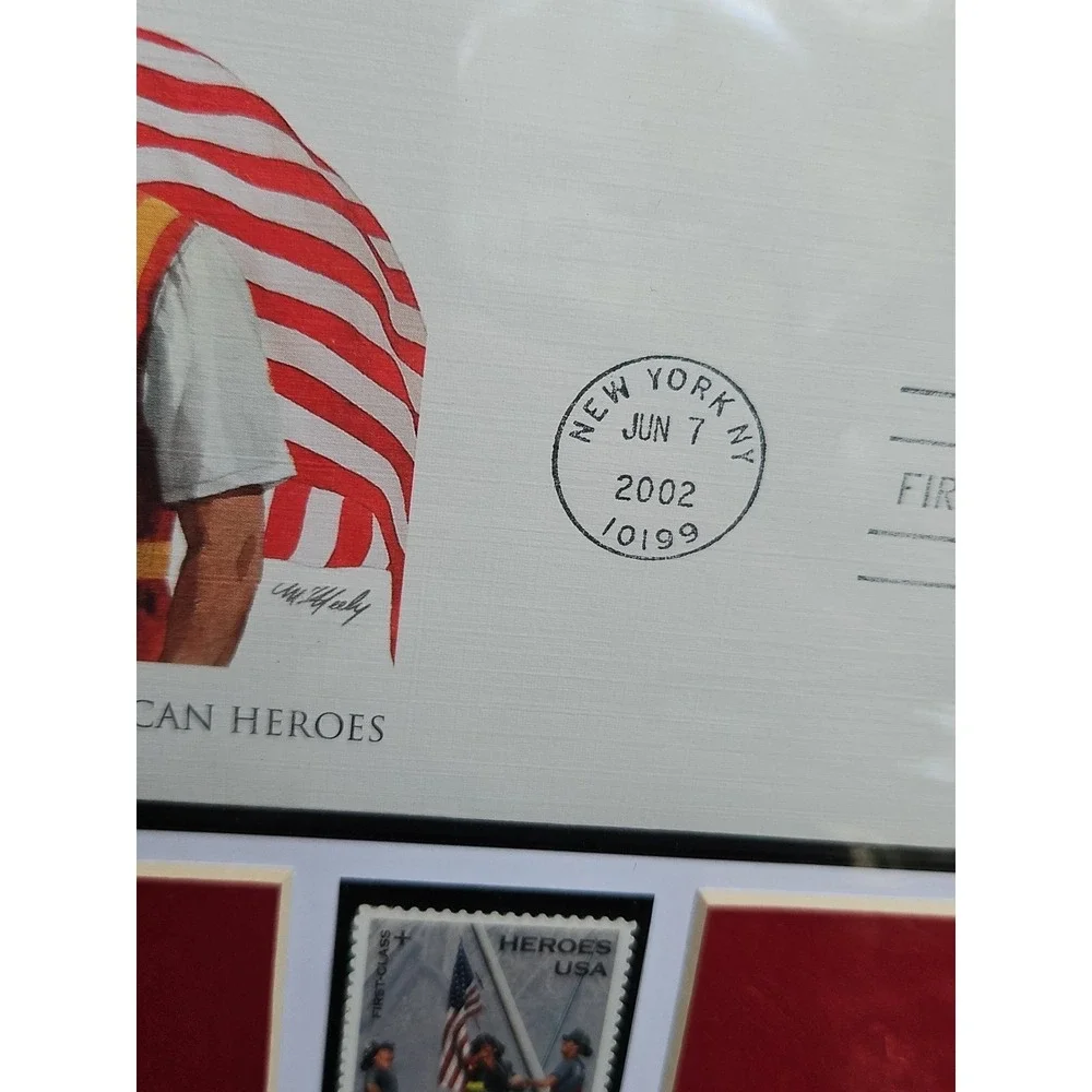 Firemen Firefighters 9/11‎ Heroes First Day Issue Stamps Firetruck 3 Matted Sets